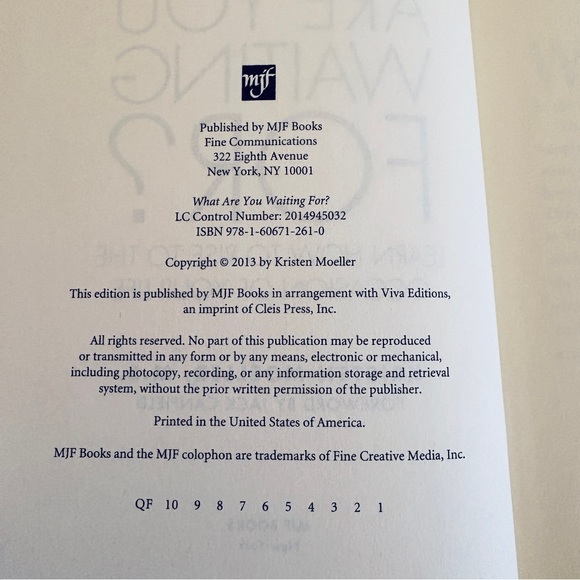 What Are You Waiting For Hardcover Book 2013 Kristen Moeller Self Help Motivate - Picture 3 of 10